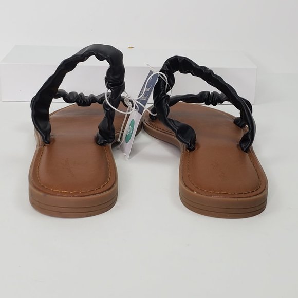 Universal Thread Black Brown Willow Slip-On Slide-On Flat Sandals NWT Size 9 1/2 - Picture 6 of 14